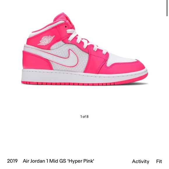 Jordan 1 Mid Hyper Pink - Picture 1 of 13